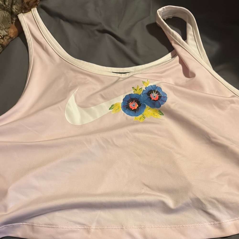 Nike Light Pink Floral Sports Tank
